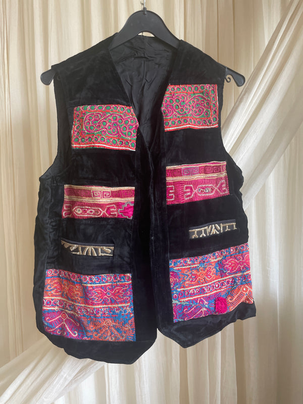 Black And Neon Waistcoat