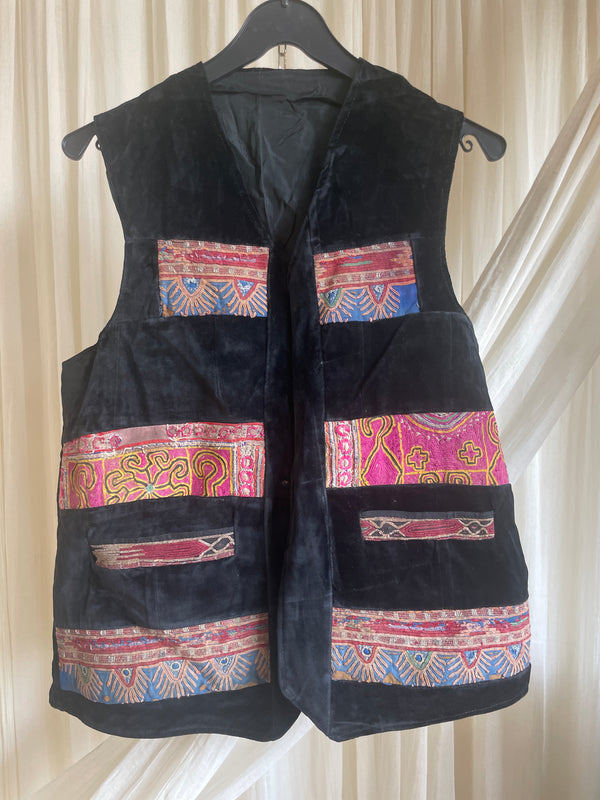 Black Sun Print Waistcoat