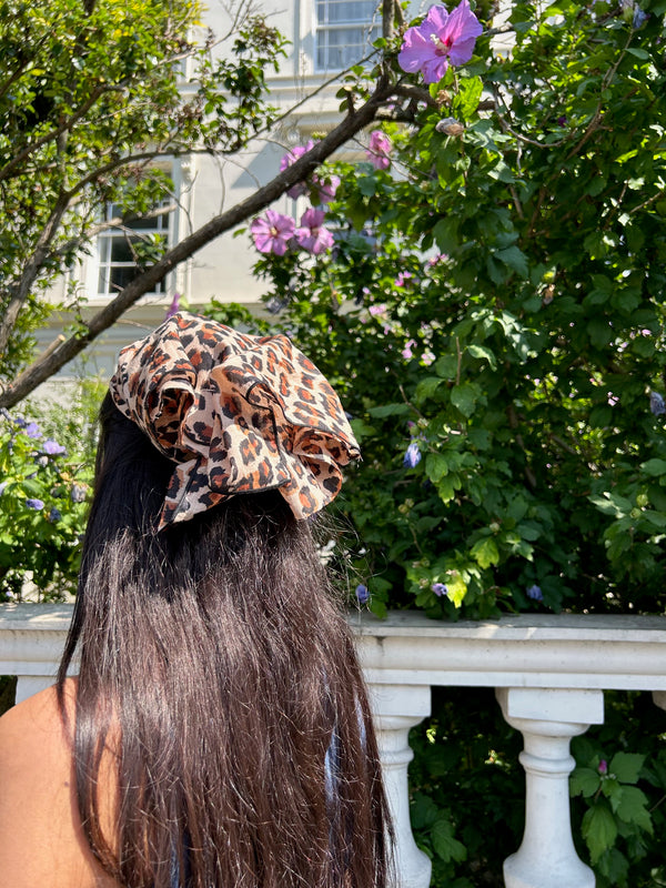 Leopard Print Square Bandana