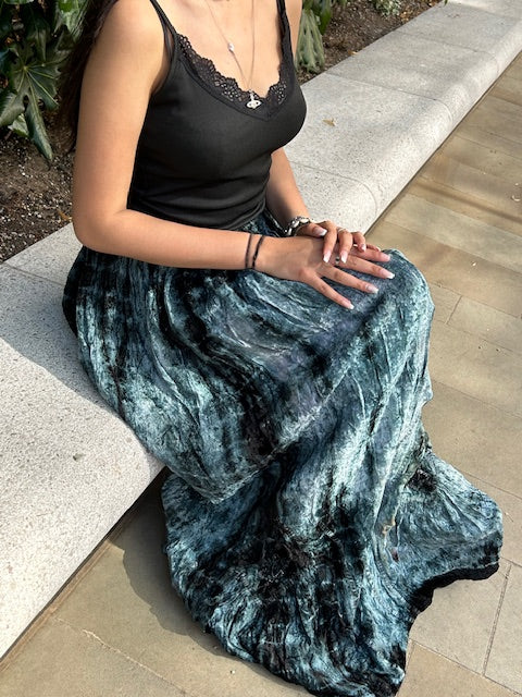 Velvet Flowy Skirt