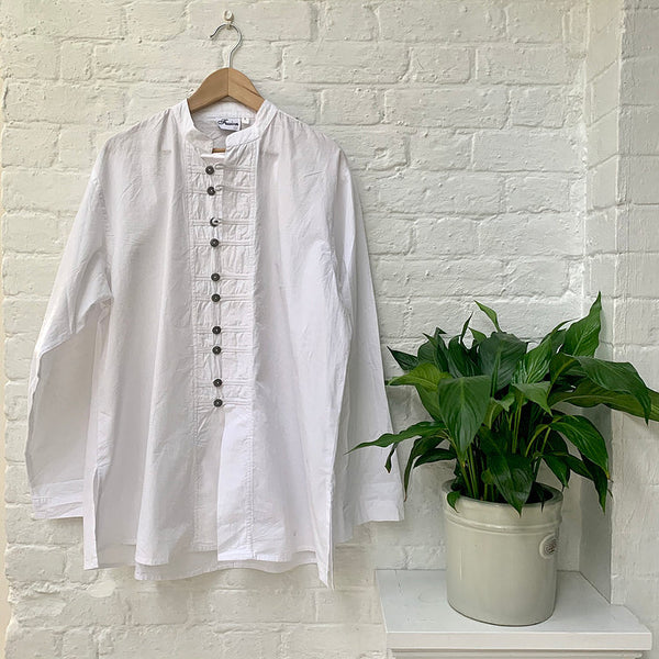 Mandarin Button Cotton Shirt