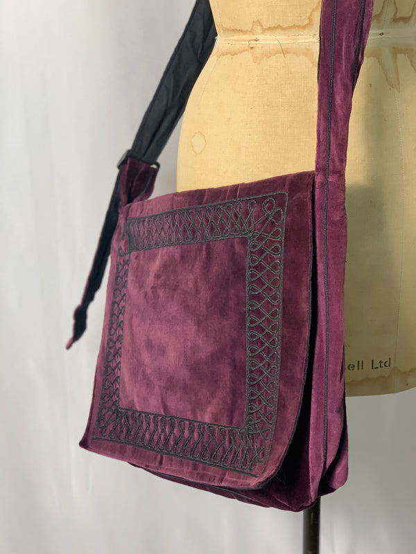 Mulberry Indian Velvet Embroidered Bag