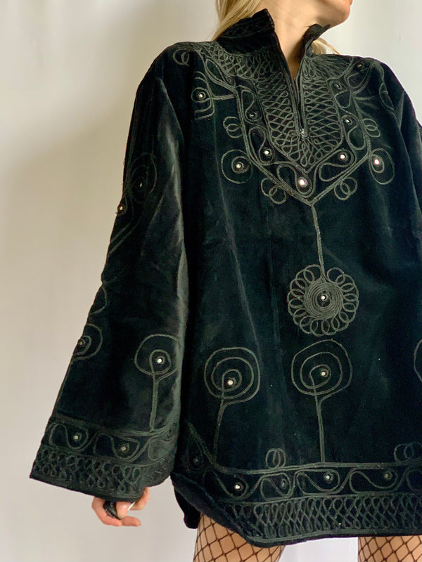 Black Onyx Jalaba Tunic