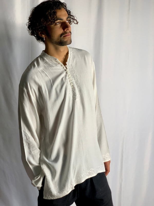 Embroidered Cotton Tunic Shirt