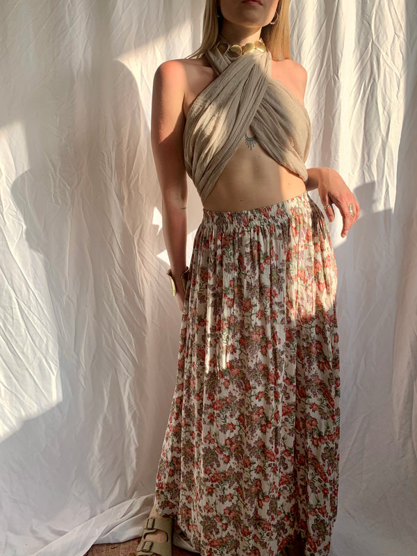 Crinkle Maxi Skirt