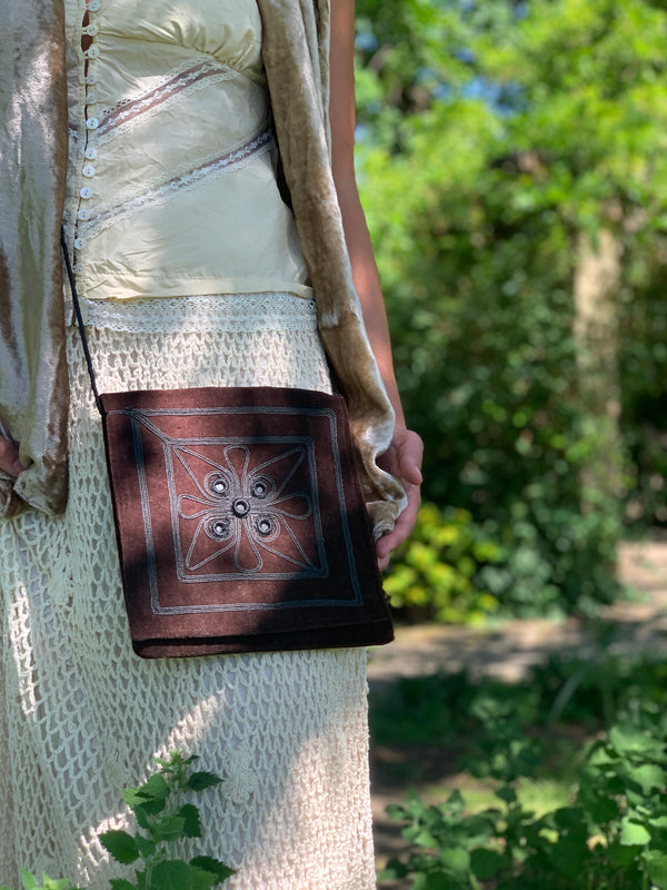 Indian Velvet Embroidered Side Bag